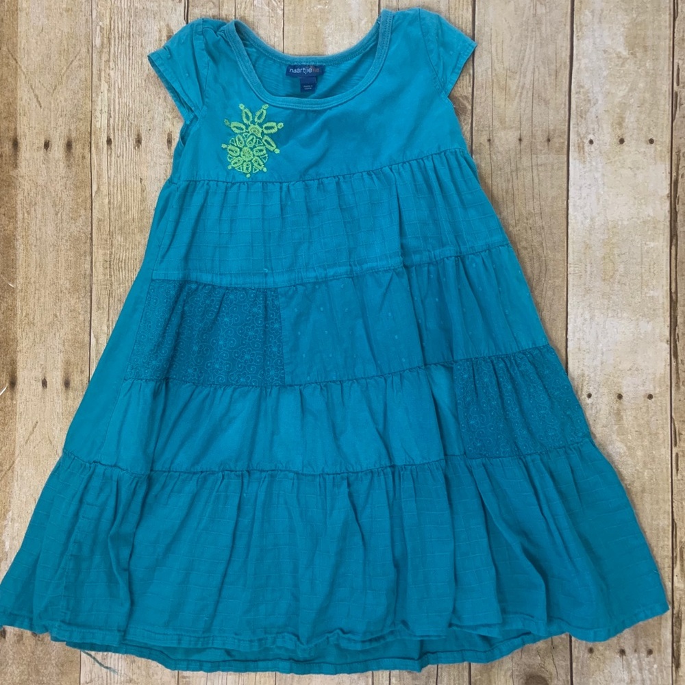 Naartjie Kids Blue/Green Tunic Dress SZ M (5 yrs)